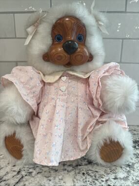 Robert Raikes Liza Bear Wooden Face Plush Signed #8752 1989 The Good Company